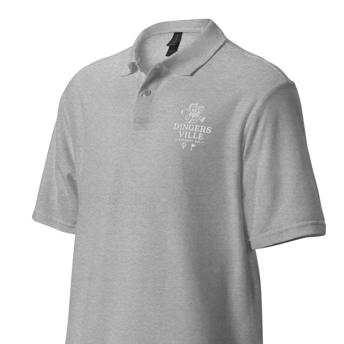 Dinger pique polo shirt