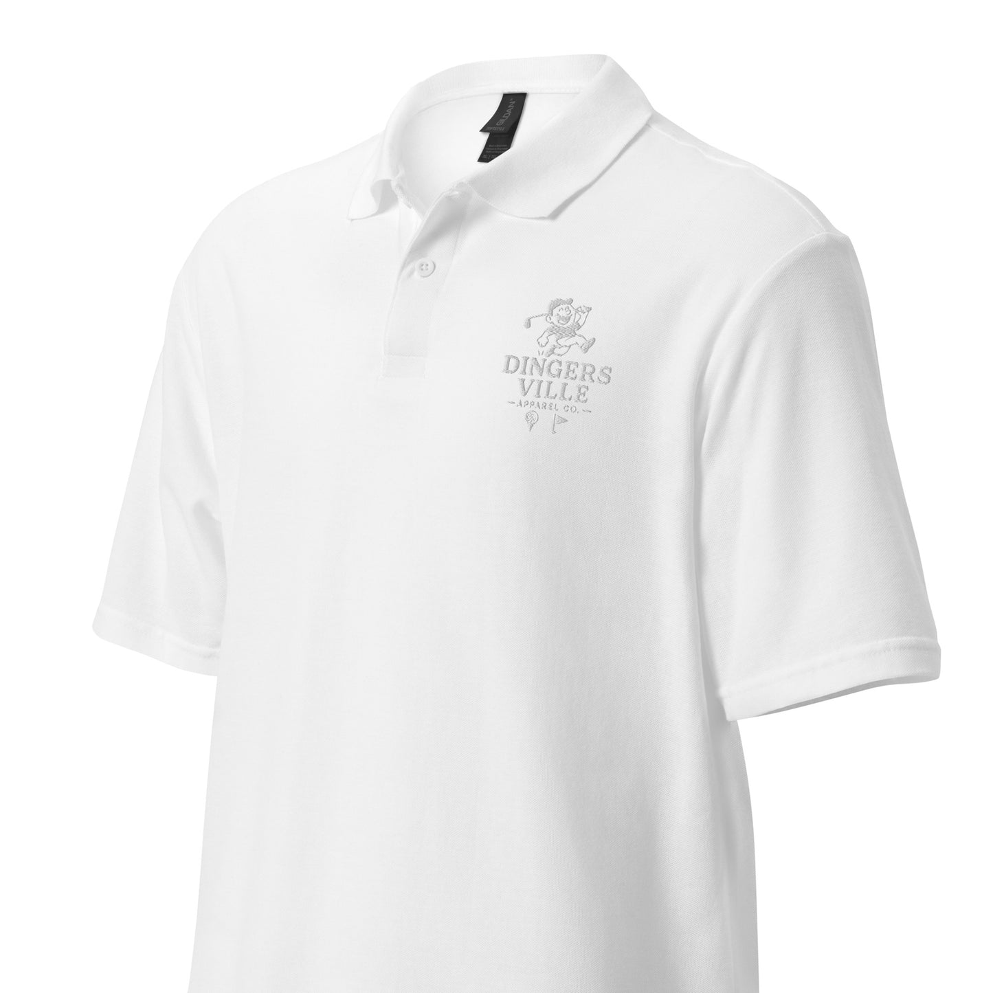 Dinger pique polo shirt